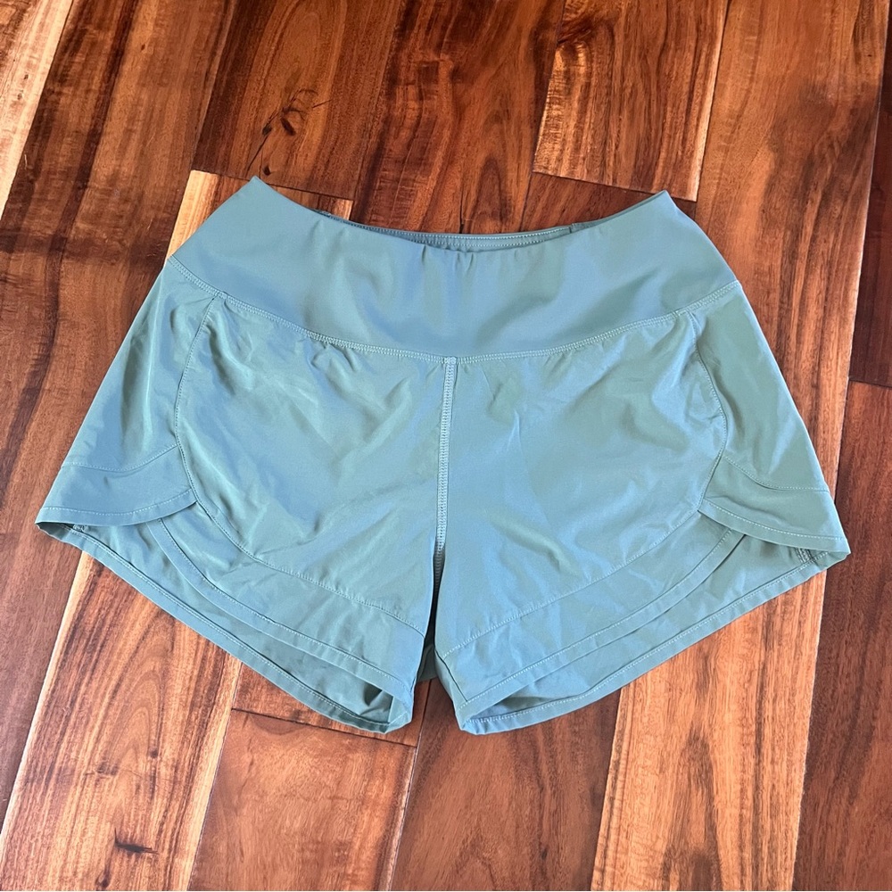 Women's Green Athletic Shorts